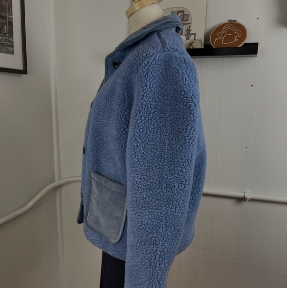 Alex Mill Blue Sherpa Work Jacket Medium - Picture 6 of 12